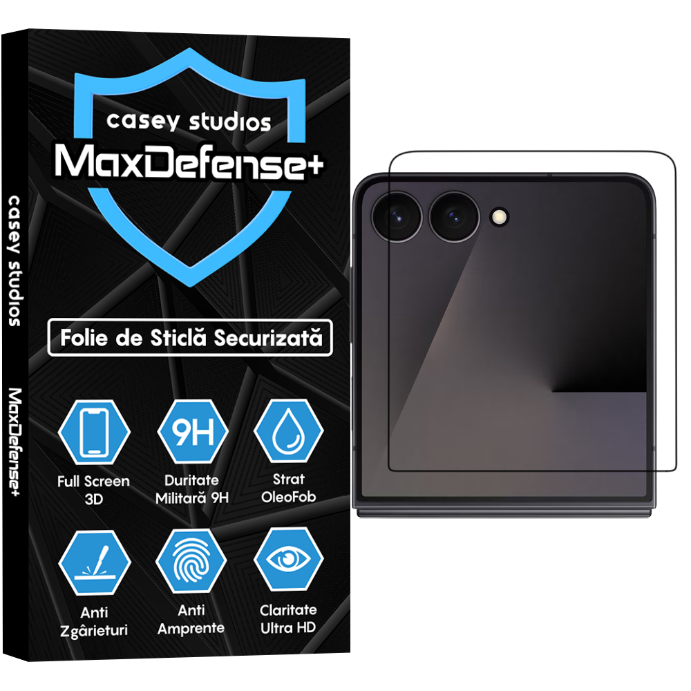 MaxDefense+ Glass Film - Samsung Galaxy Z Flip7 - Black