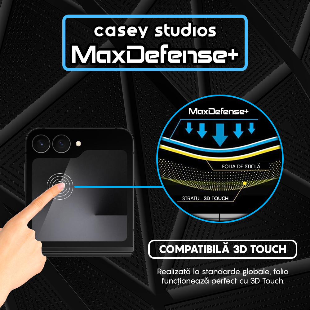 MaxDefense+ Glass Film - Samsung Galaxy Z Flip7 FE - Black