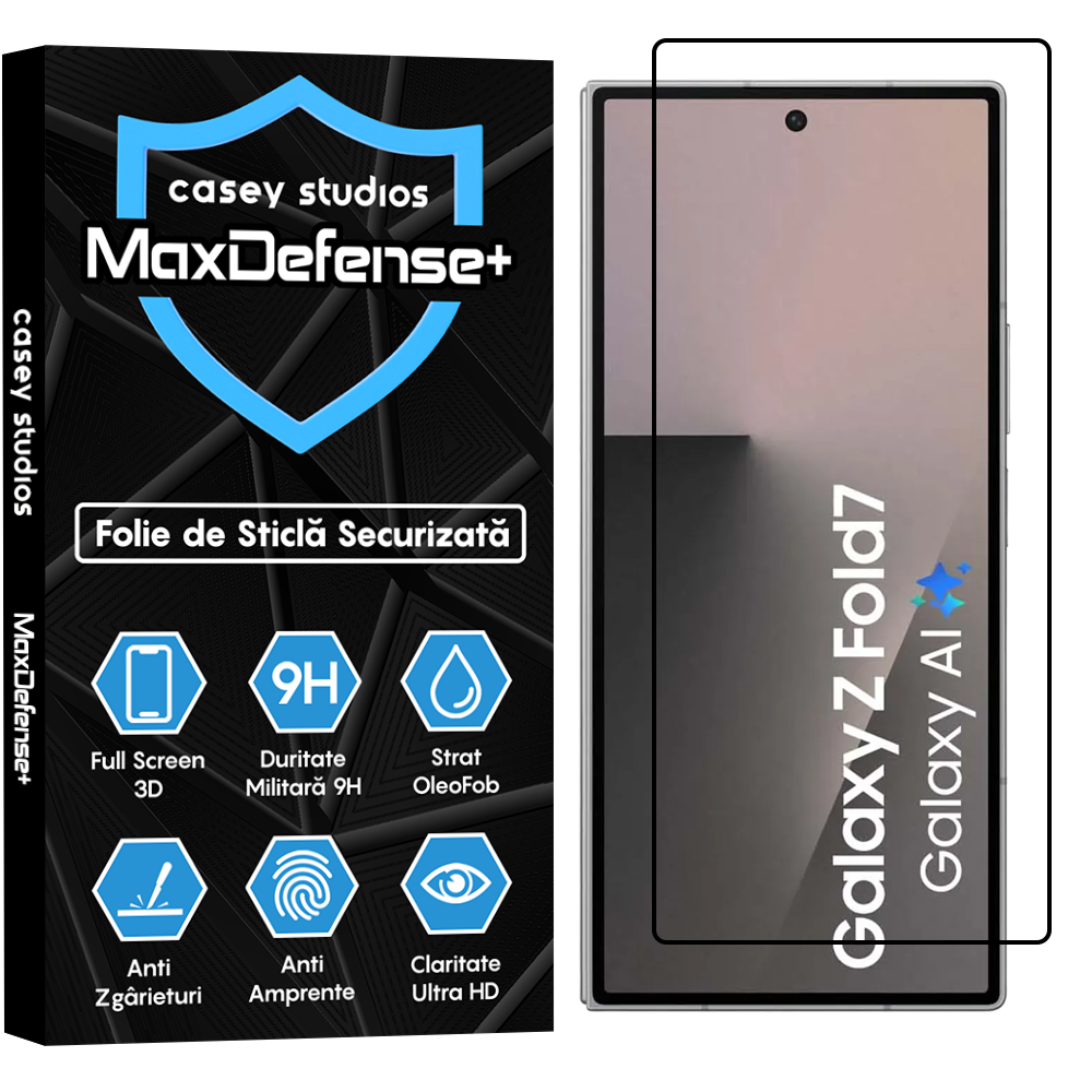MaxDefense+ Glass Film - Samsung Galaxy Z Fold7 - Black