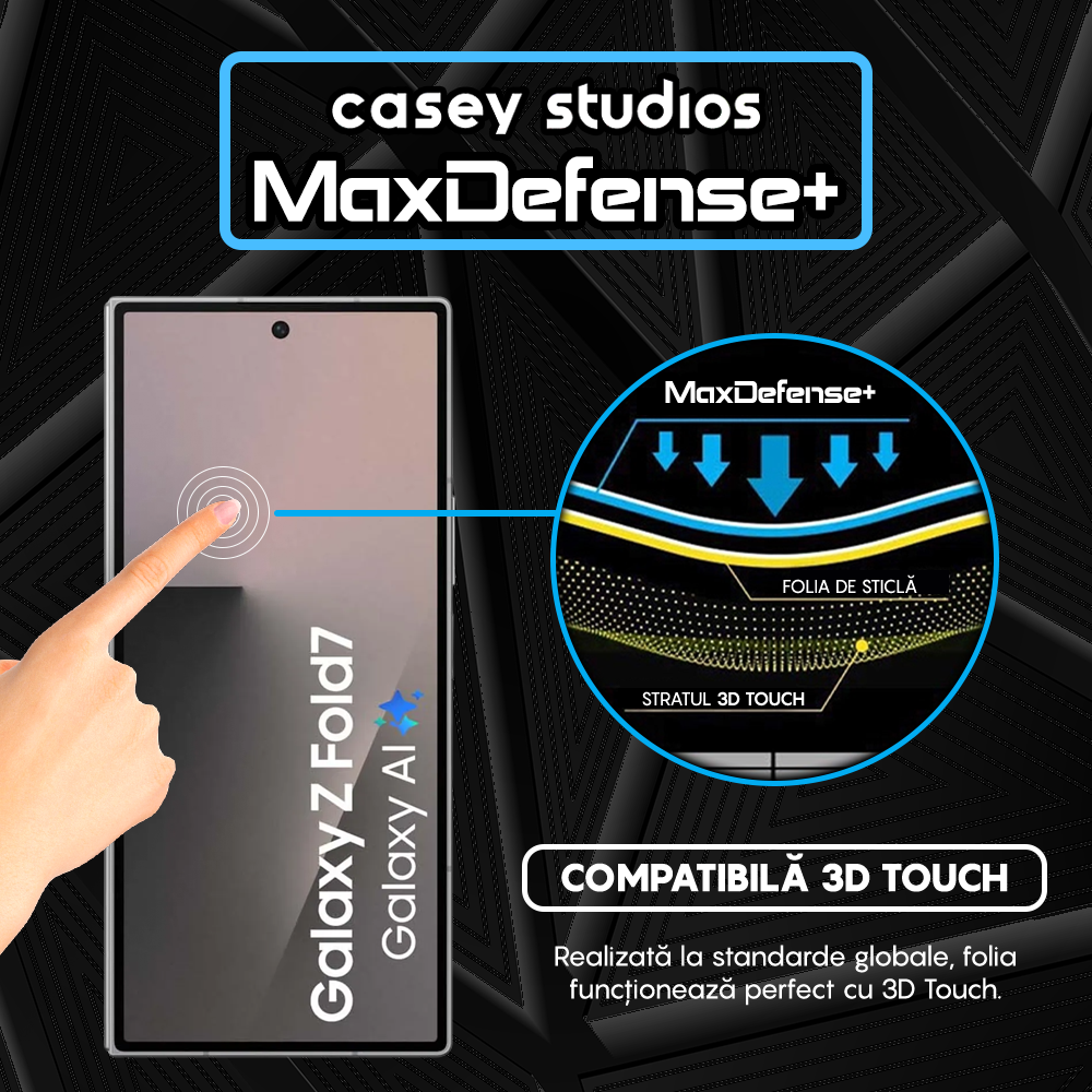MaxDefense+ Glass Film - Samsung Galaxy Z Fold7 - Black