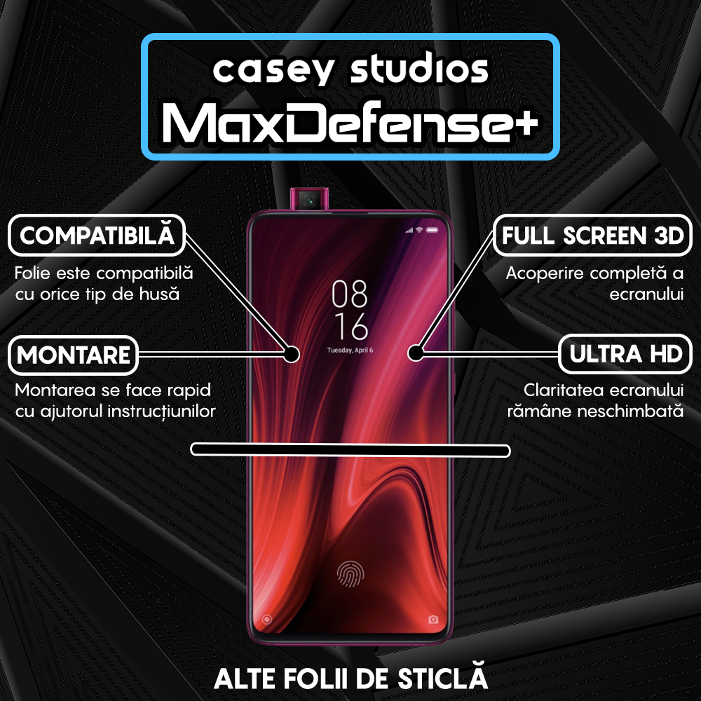 MaxDefense+ Tempered Glass - Xiaomi Mi 9T/Redmi K20/Redmi K20 Pro - Black