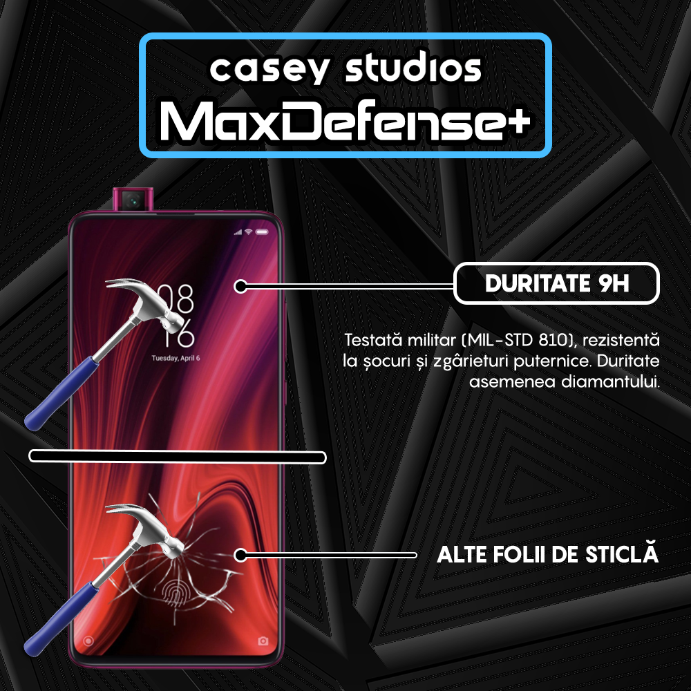 MaxDefense+ Tempered Glass - Xiaomi Mi 9T/Redmi K20/Redmi K20 Pro - Black