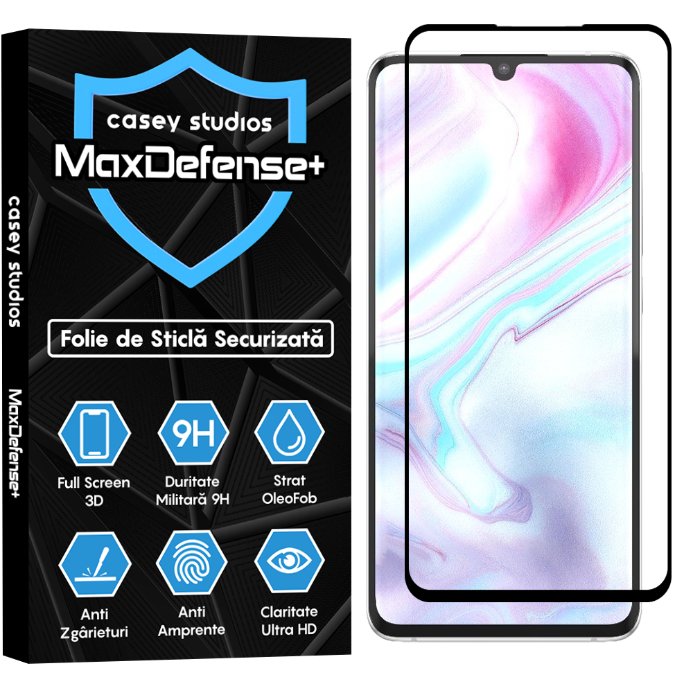 MaxDefense+ Glass Film - Xiaomi Mi Note 10/Mi Note 10 Pro - Black