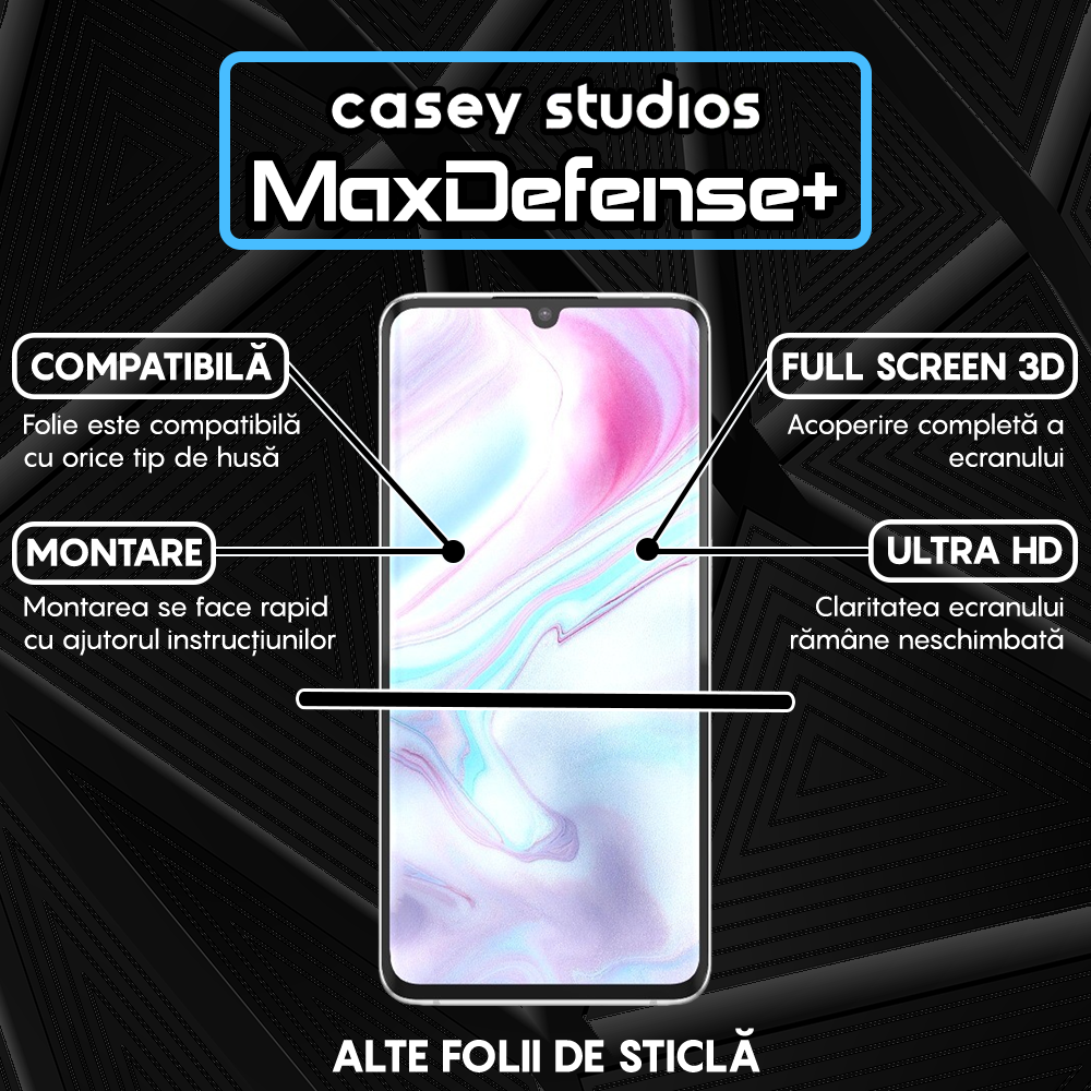 MaxDefense+ Glass Film - Xiaomi Mi Note 10/Mi Note 10 Pro - Black