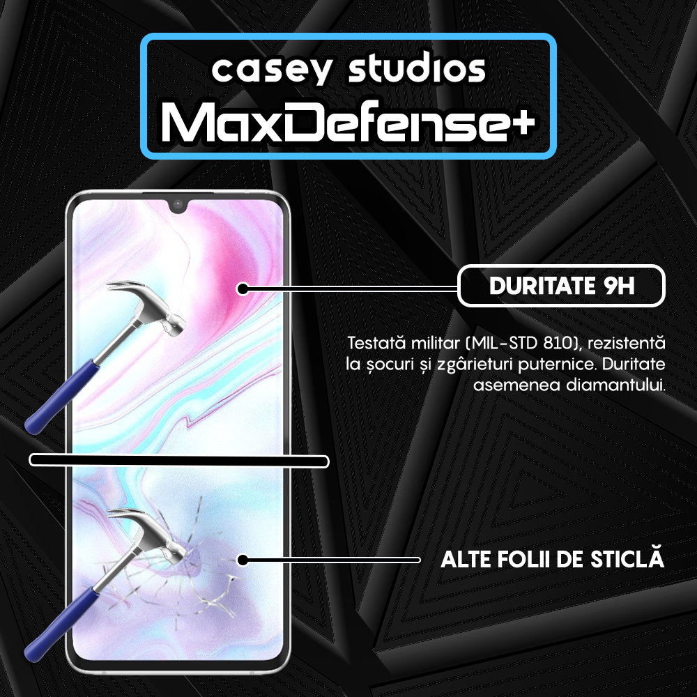 MaxDefense+ Glass Film - Xiaomi Mi Note 10/Mi Note 10 Pro - Black