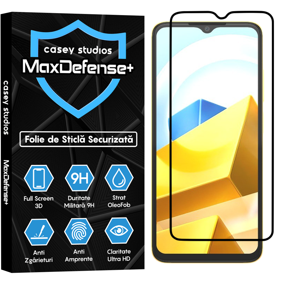 MaxDefense+ Glass Film - Xiaomi Poco M5 - Black