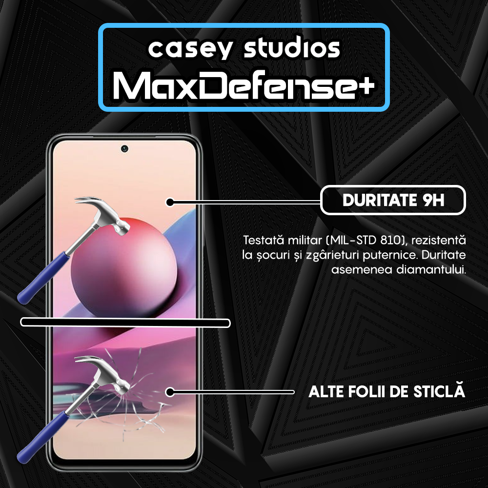 MaxDefense+ Tempered Glass - Xiaomi Redmi Note 10 Pro/Redmi Note 10 Pro Max - Black