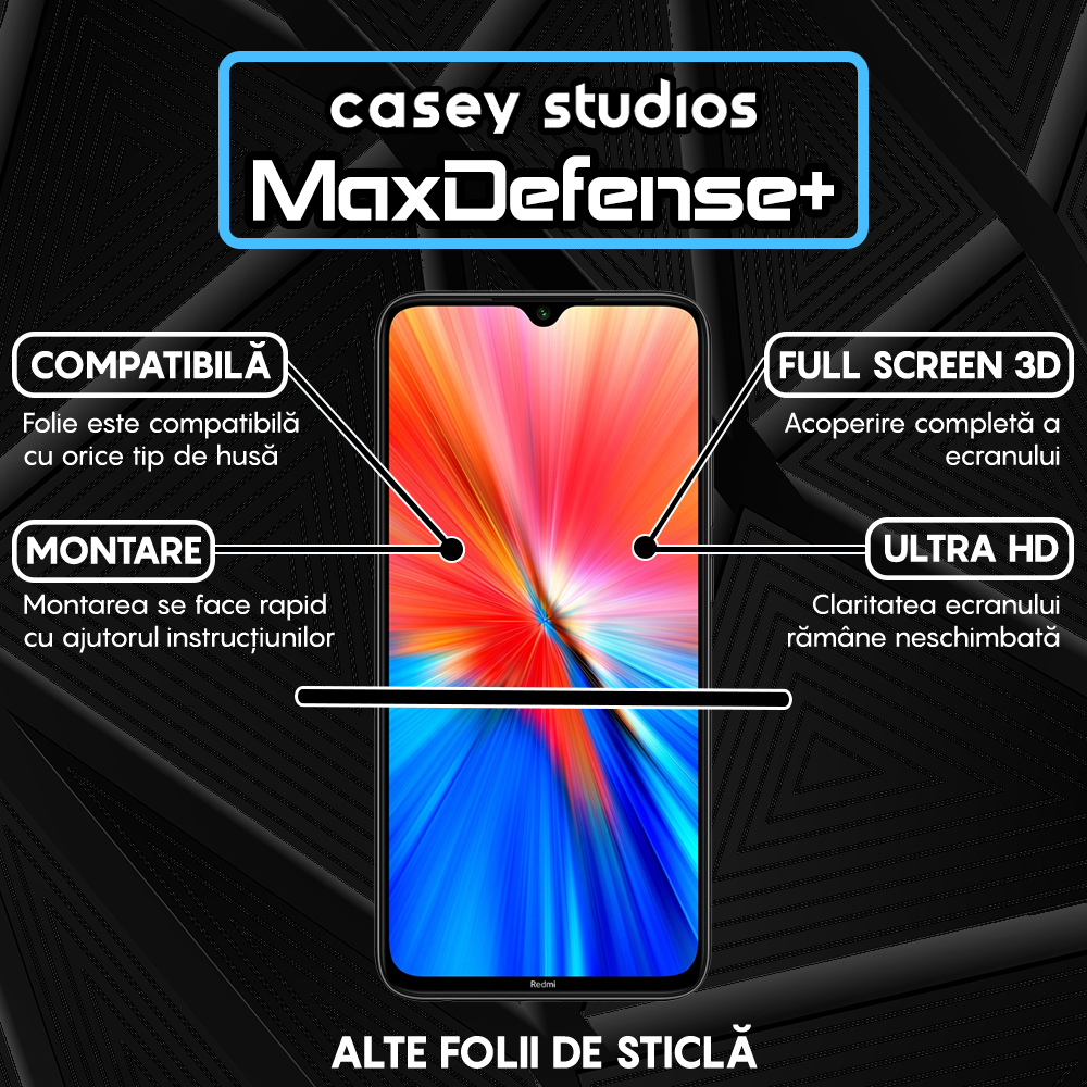 MaxDefense+ Glass Film - Xiaomi Redmi Note 8/Redmi Note 8 2021 - Black