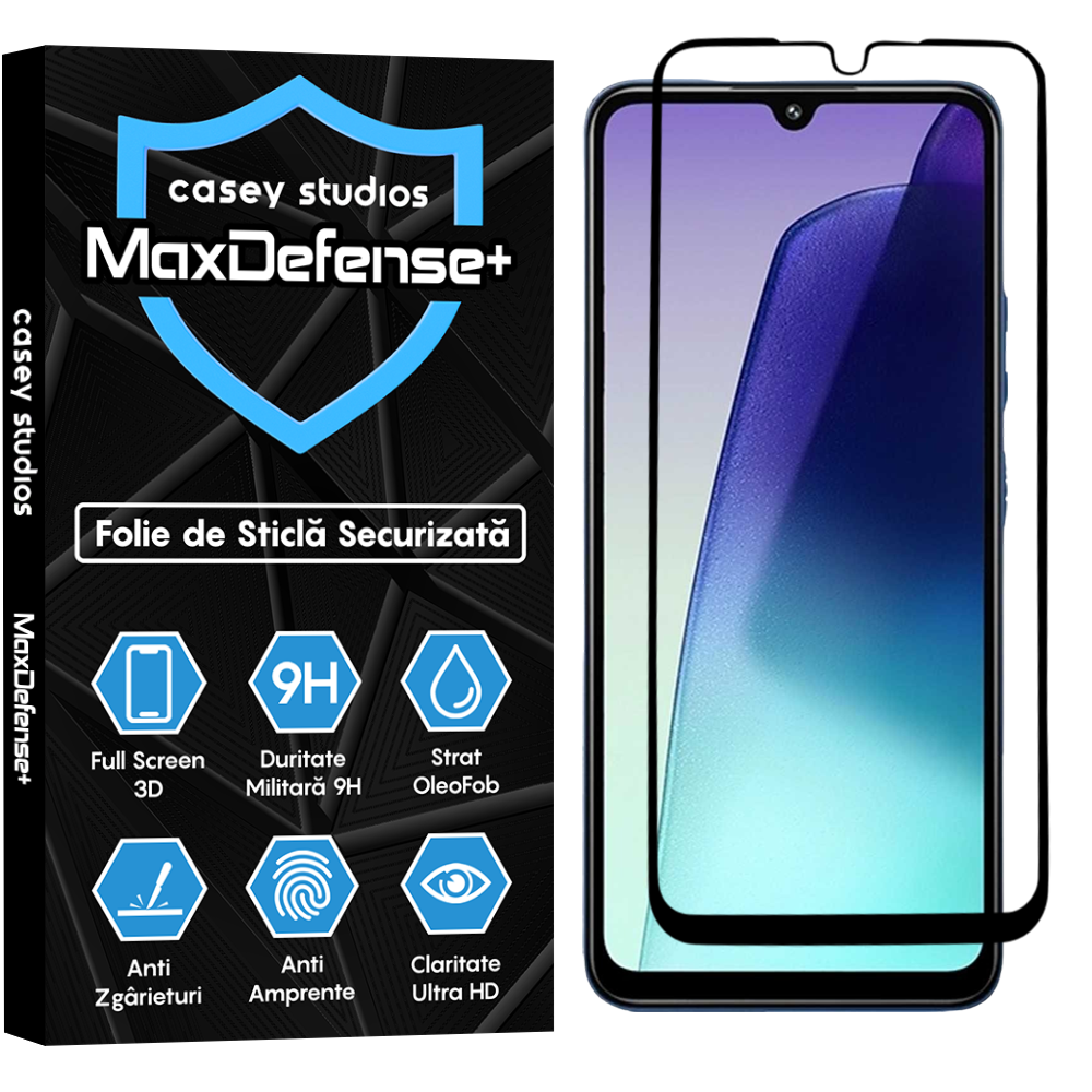 Folie Sticla MaxDefense+ - Xiaomi Poco C75 5G - Negru