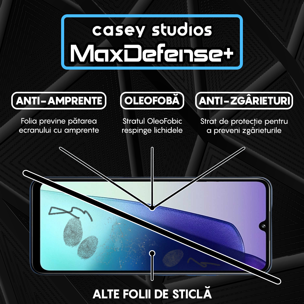Folie Sticla MaxDefense+ - Xiaomi Poco C75 5G - Negru