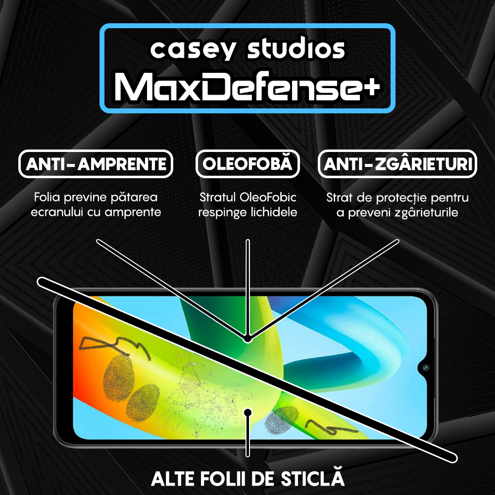 MaxDefense+ Glass Film - Xiaomi Redmi A1/Redmi A1 Plus/Redmi A2/Redmi A2 Plus - Black