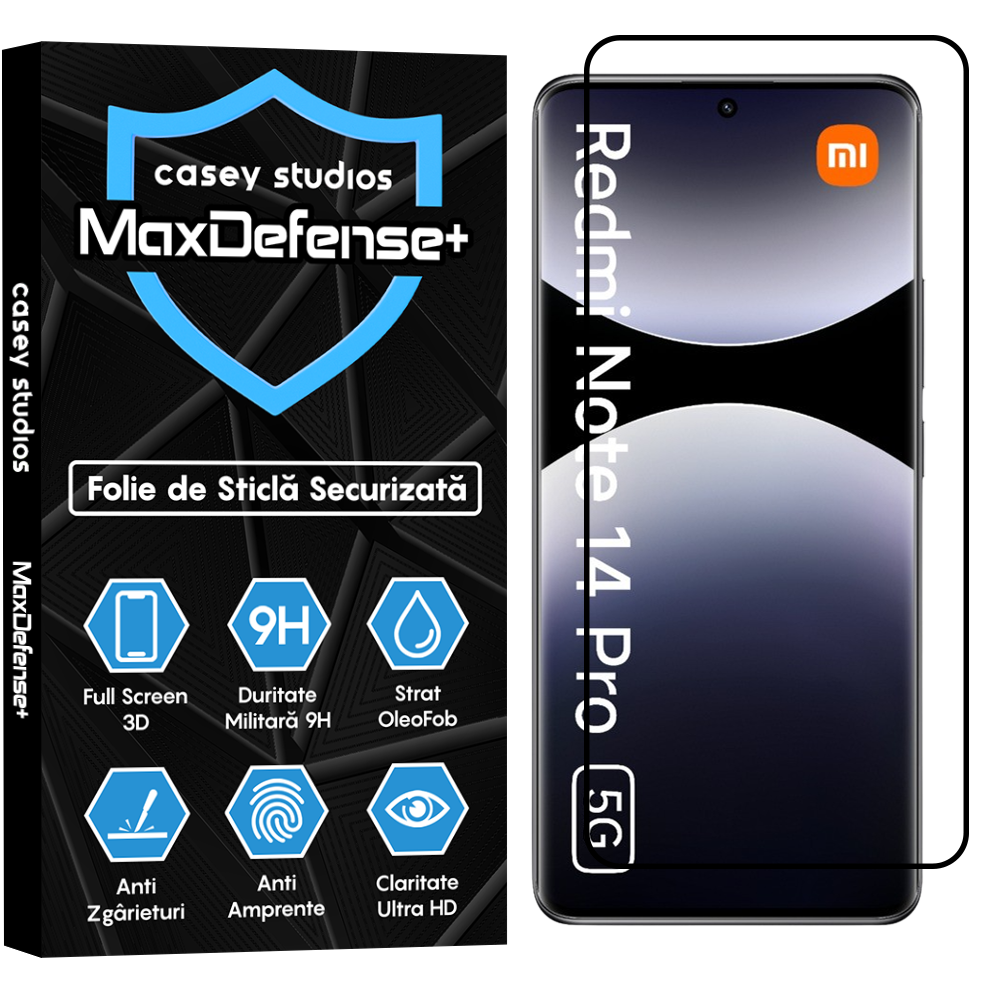 MaxDefense+ Glass Film - Xiaomi Redmi Note 14 Pro 5G - Black
