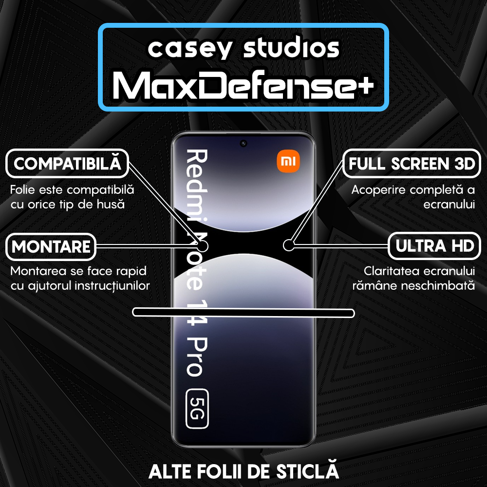 MaxDefense+ Glass Film - Xiaomi Redmi Note 14 Pro 5G - Black
