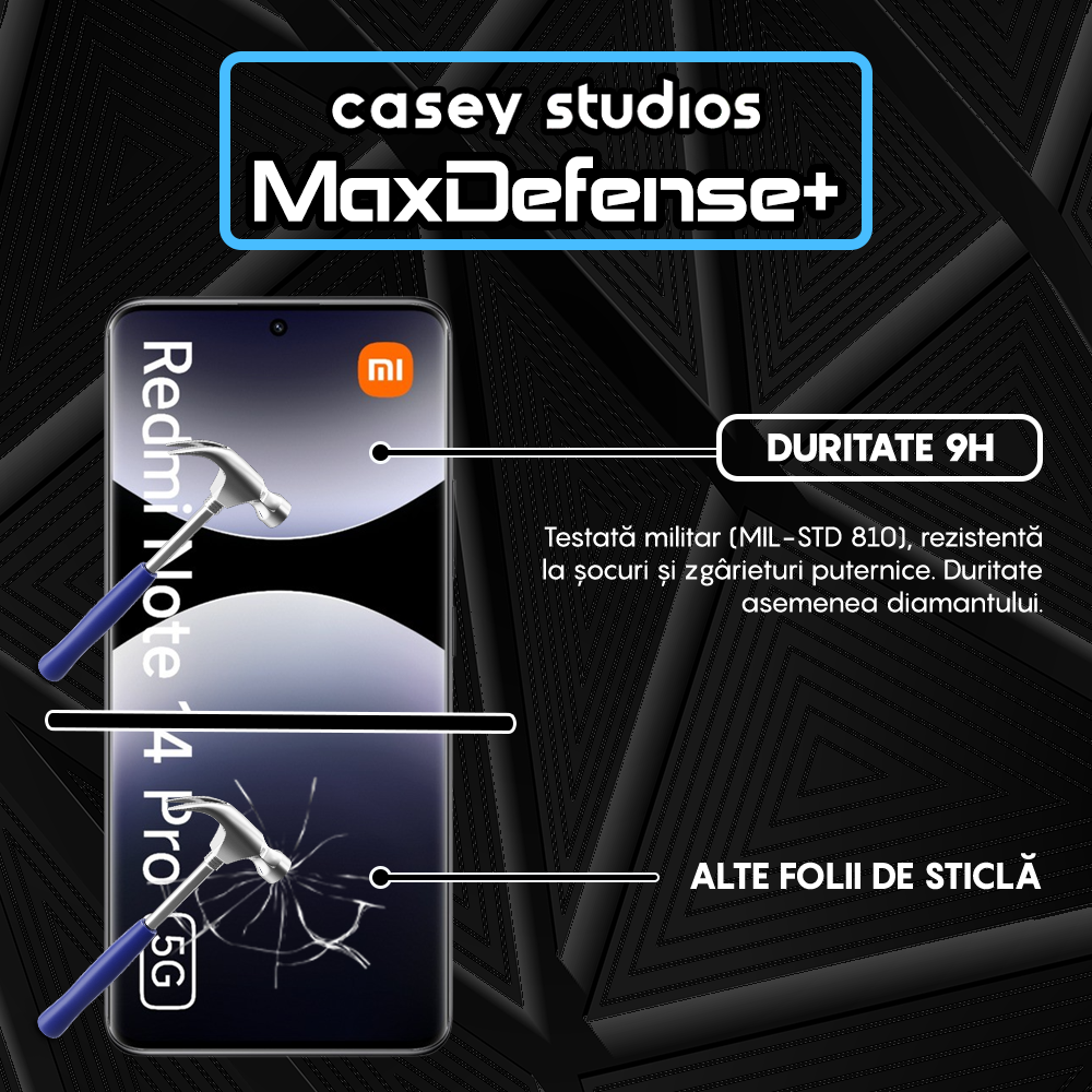 MaxDefense+ Glass Film - Xiaomi Redmi Note 14 Pro 5G - Black