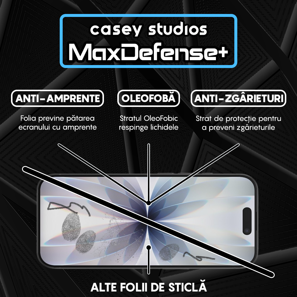 Folie Sticla MaxDefense+ - iPhone 17 - Matte