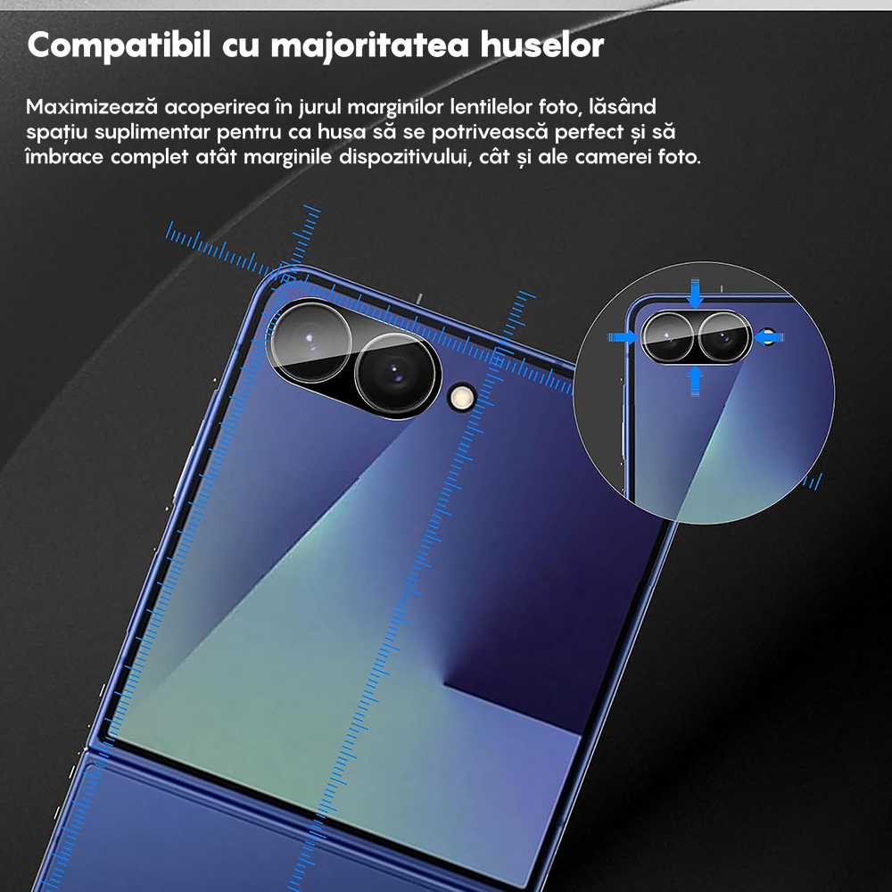 Set 2x Folie Camera MaxDefense+ - Samsung Galaxy Z Flip7 - Clear