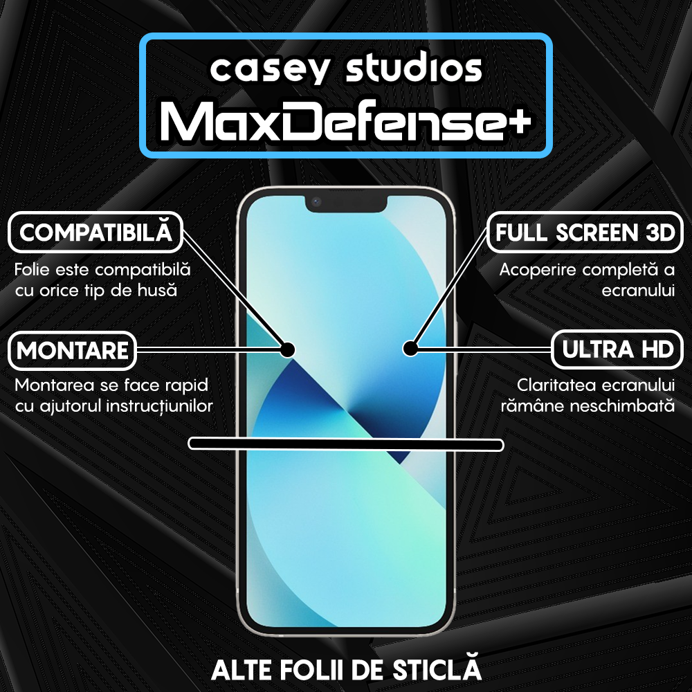 Folie Sticla MaxDefense+ - iPhone 13 Mini - Privacy