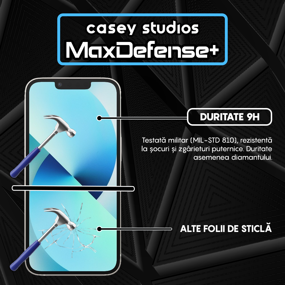 Folie Sticla MaxDefense+ - iPhone 13 Mini - Privacy