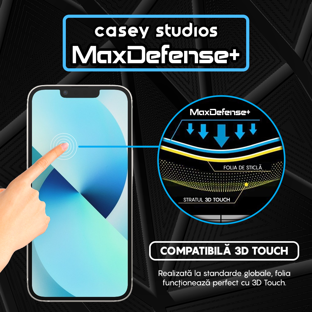 Folie Sticla MaxDefense+ - iPhone 13 Mini - Privacy
