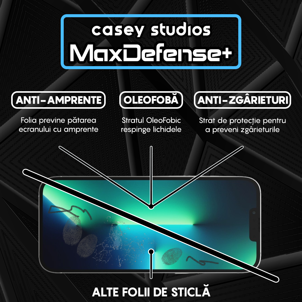 Folie Sticla MaxDefense+ - iPhone 13 Pro Max - Privacy