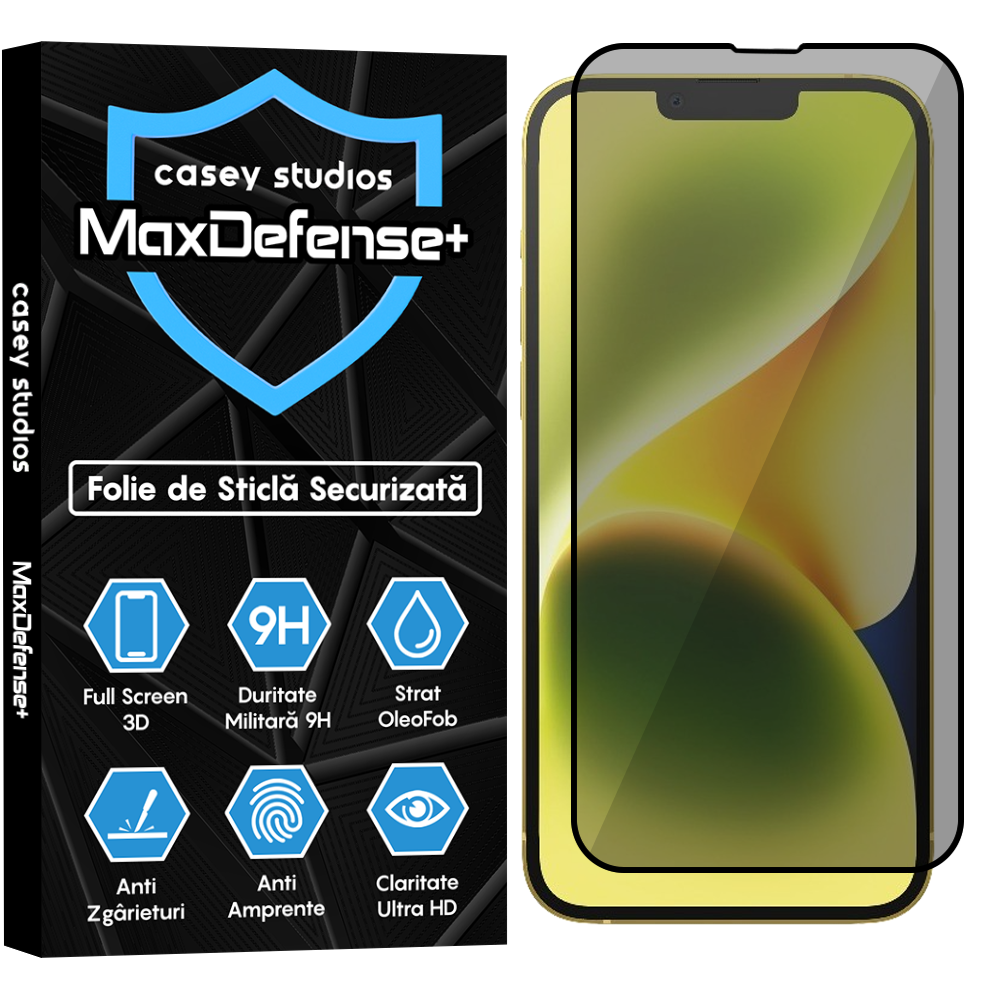 Folie Sticla MaxDefense+ - iPhone 14 Plus - Privacy
