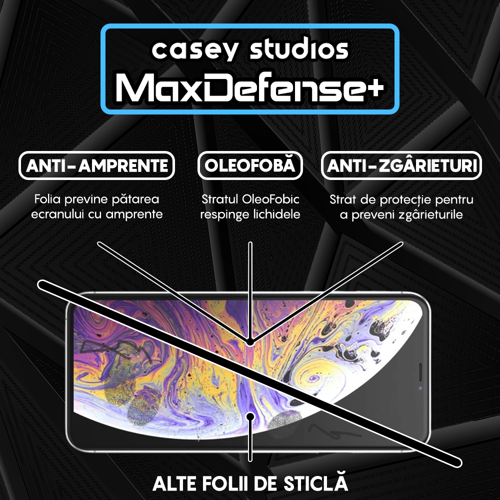 Folie Sticla MaxDefense+ - iPhone XS Max - Privacy