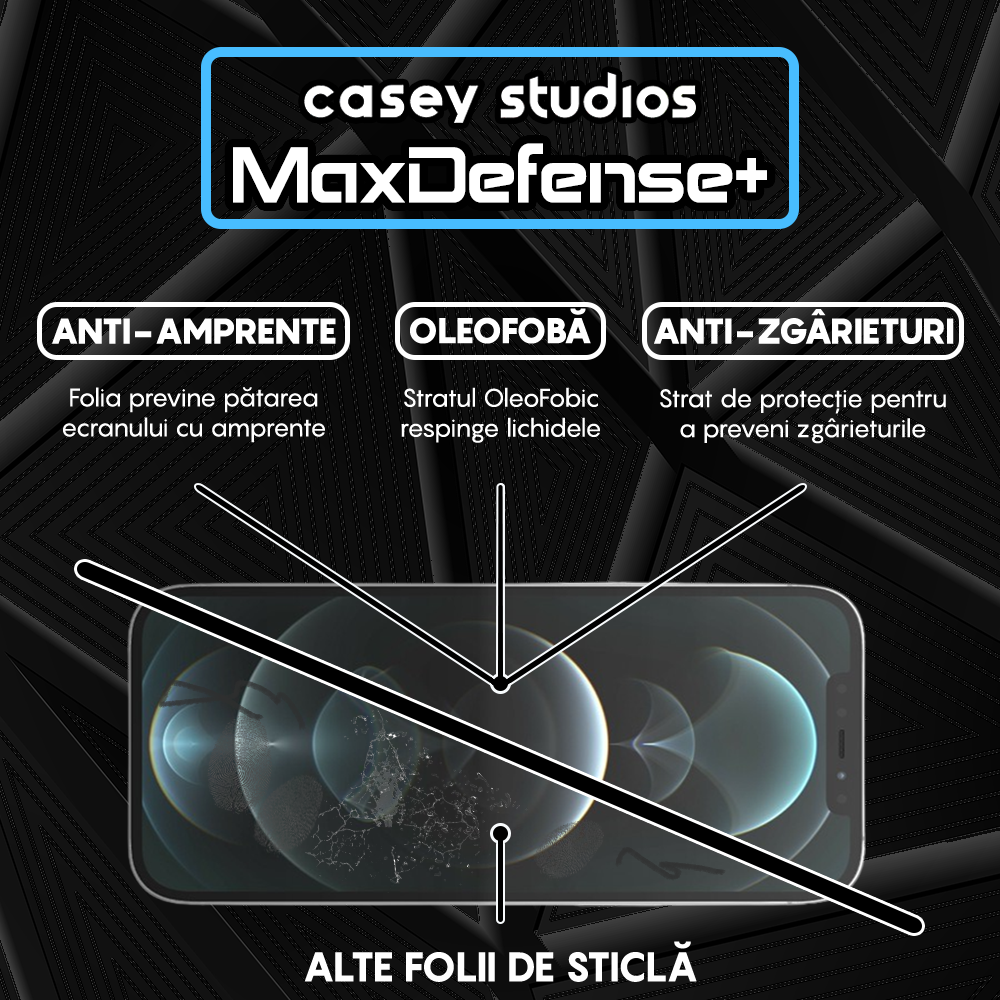 Folie Sticla MaxDefense+ - iPhone 12 Pro Max - Clear
