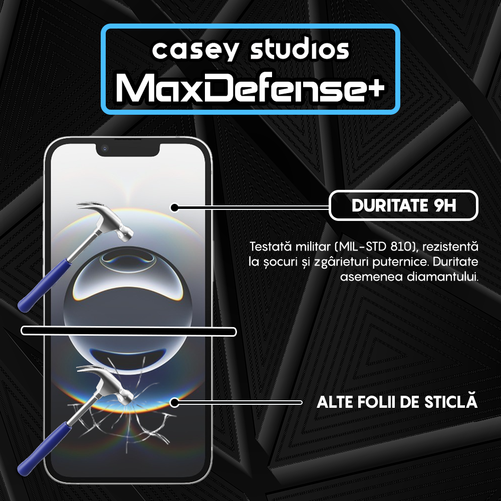 Folie Sticla MaxDefense+ - iPhone 16e - Clear