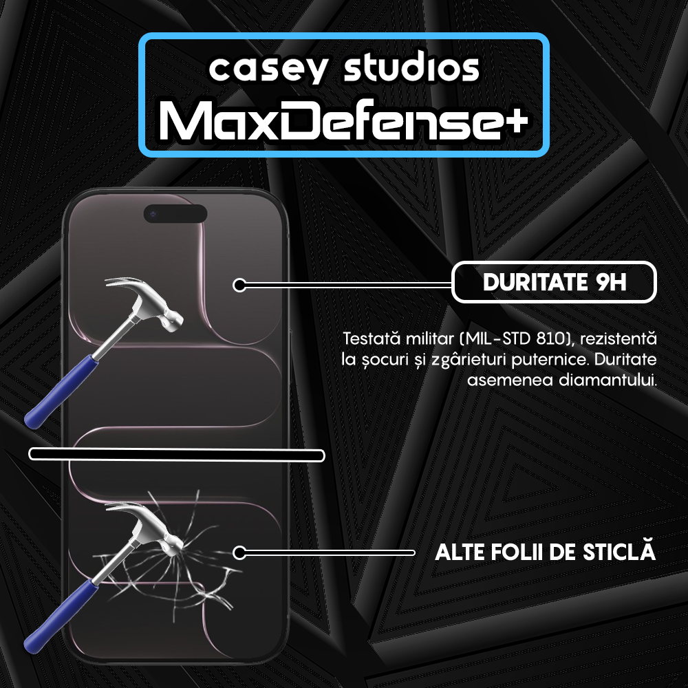 Folie Sticla MaxDefense+ - iPhone 17 Air - Clear