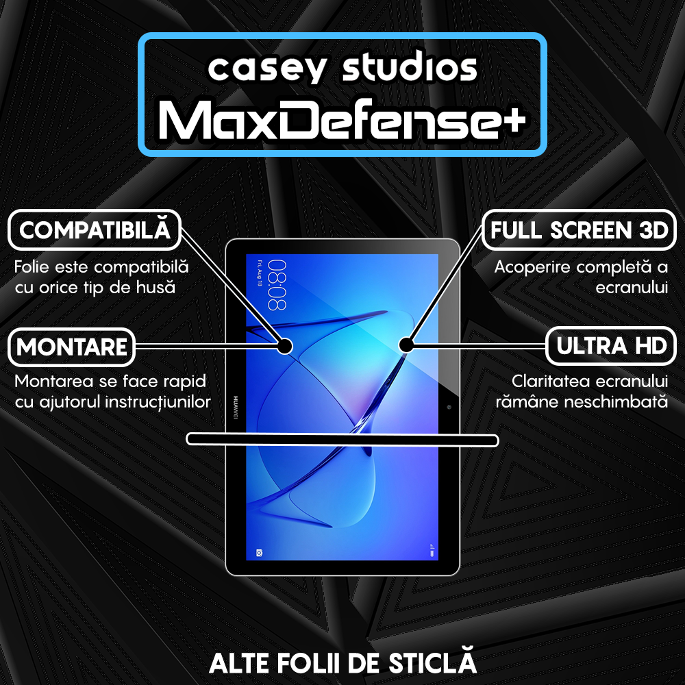MaxDefense+ Tempered Glass Screen Protector - Huawei MediaPad T3 10" - Clear