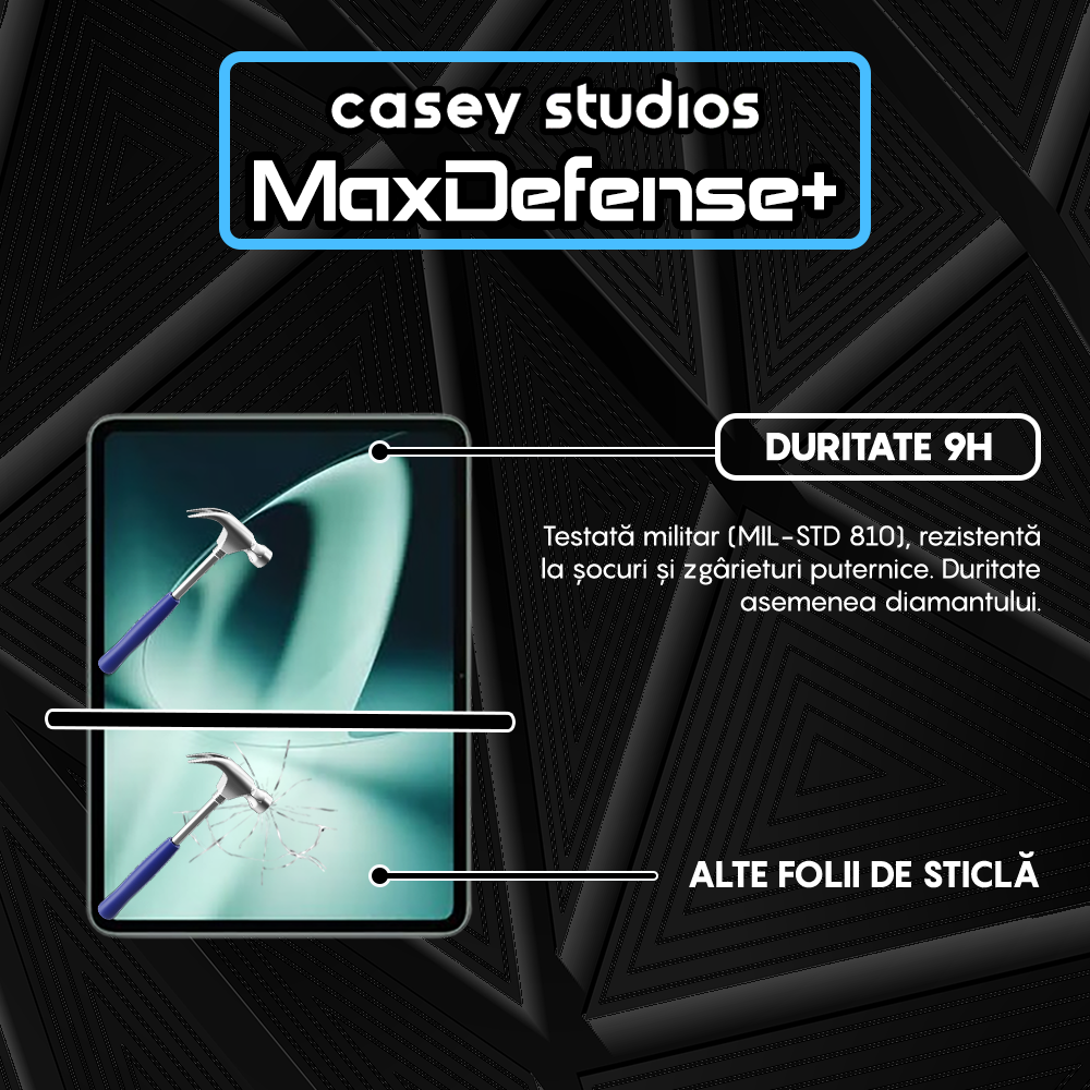 Folie Sticla MaxDefense+ - OnePlus Pad Pro - Clear