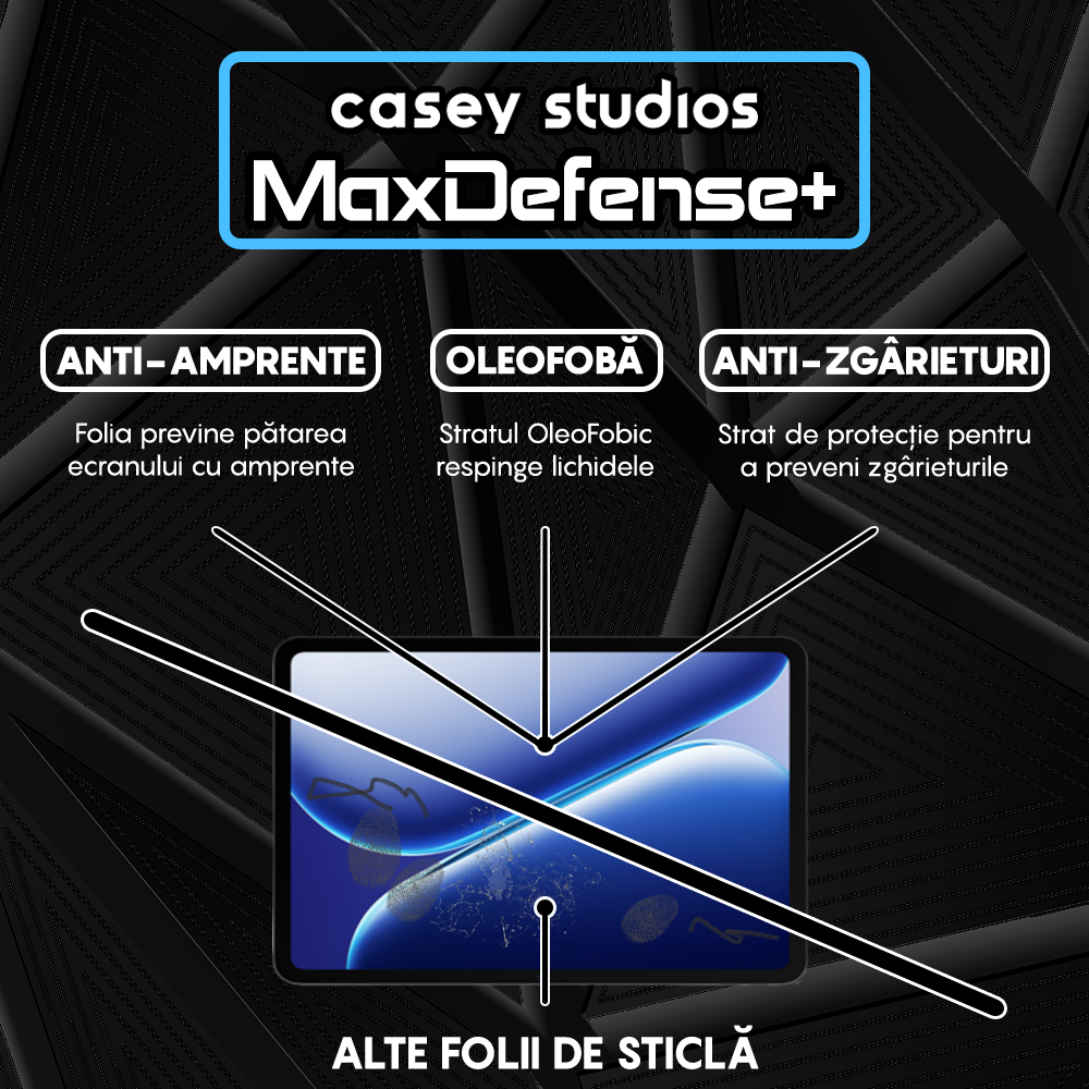 Folie Sticla MaxDefense+ - OnePlus Pad Go 2 - Clear