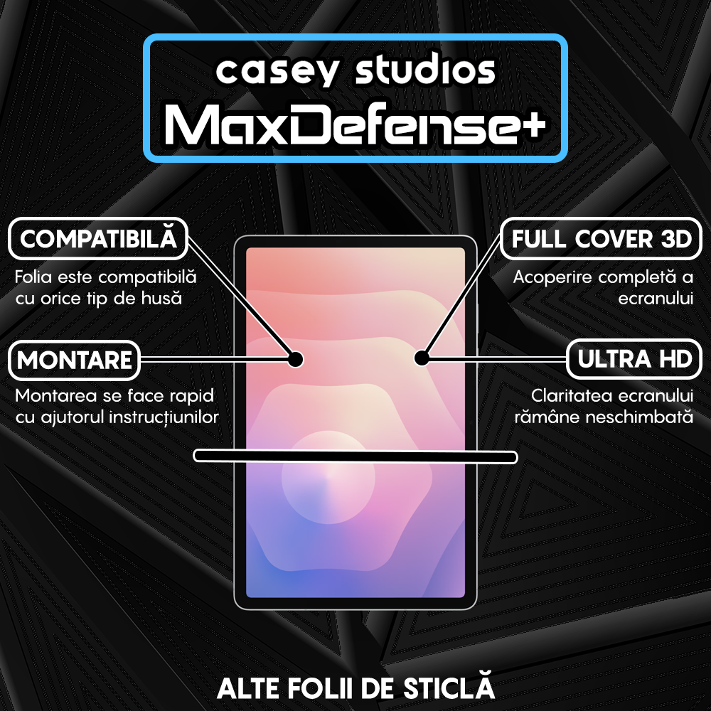 Folie Sticla MaxDefense+ - Galaxy Tab A11+ - Clear
