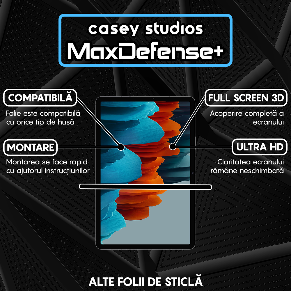 MaxDefense+ Tempered Glass Screen Protector - Samsung Galaxy Tab S7 Lite 11" (T730/T735/T736) - Clear