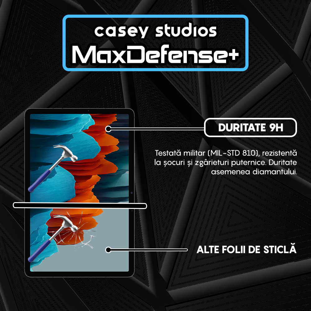 MaxDefense+ Tempered Glass Screen Protector - Samsung Galaxy Tab S7 Lite 11" (T730/T735/T736) - Clear