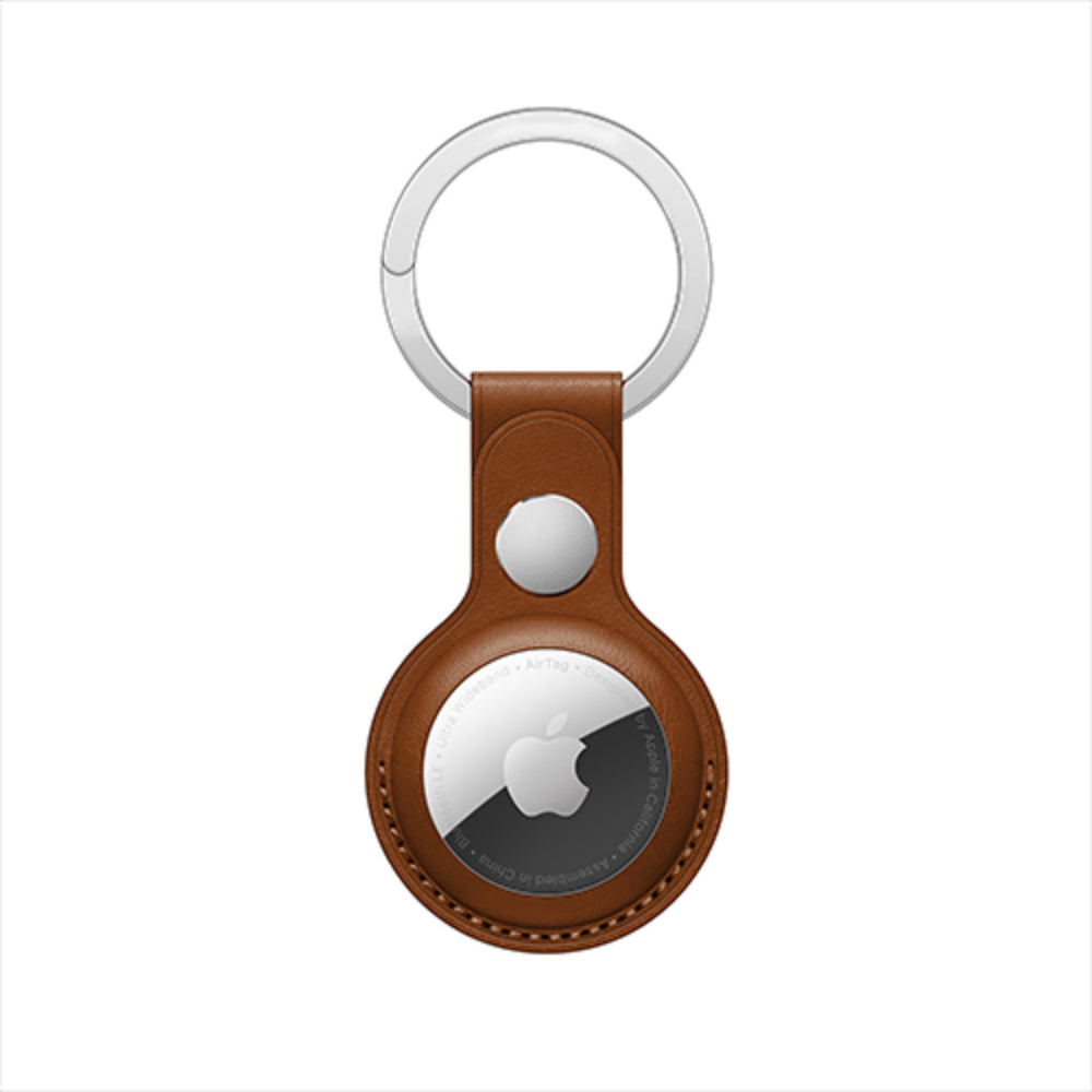 Husa Leather - AirTag - Maro