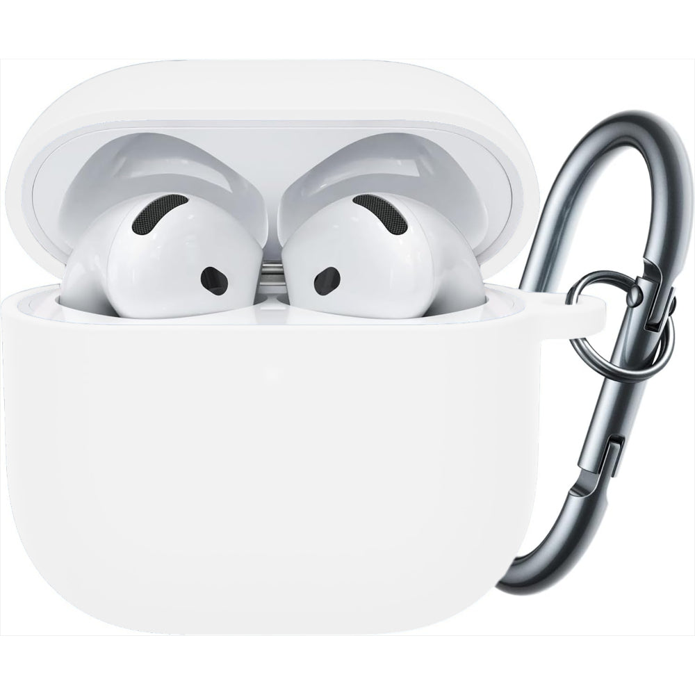 Husa Soft Silicone - AirPods 4 - Alb