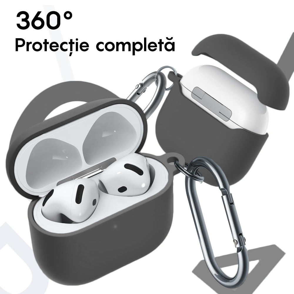 Husa Soft Silicone - AirPods 4 - Dark Grey
