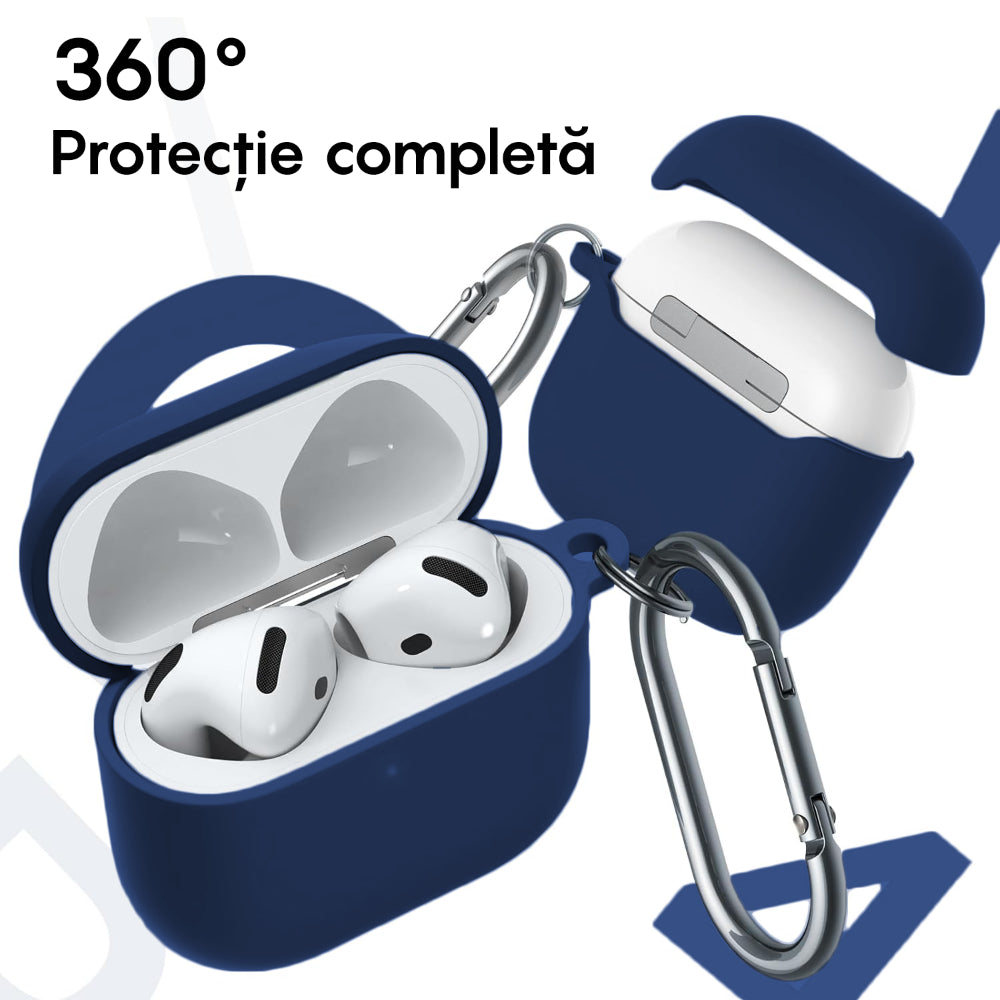 Husa Soft Silicone - AirPods 4 - Midnight Blue