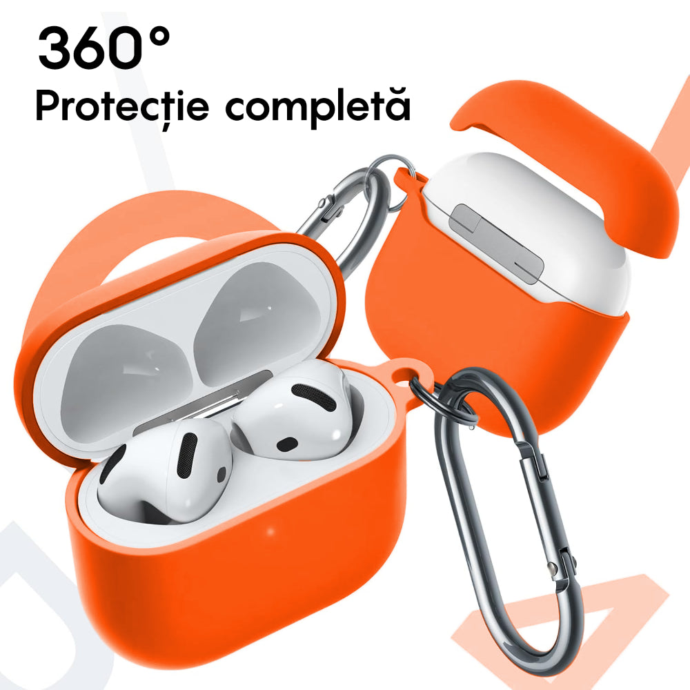 Husa Soft Silicone - AirPods 4 - Portocaliu