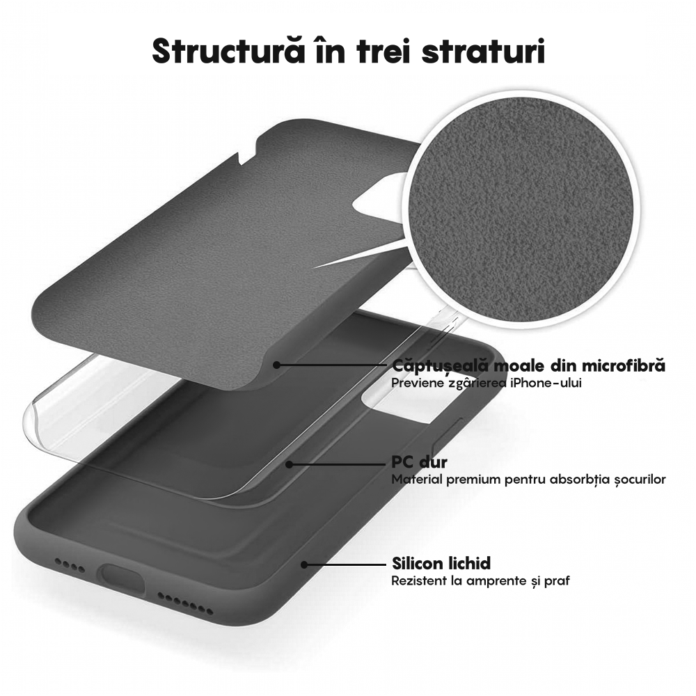 Husa Soft Silicone - iPhone 11 Pro Max - Dark Gray