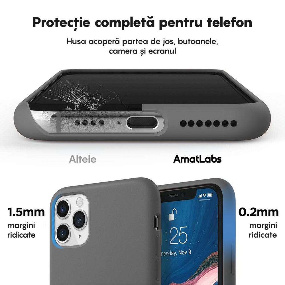 Husa Soft Silicone - iPhone 11 Pro Max - Dark Gray