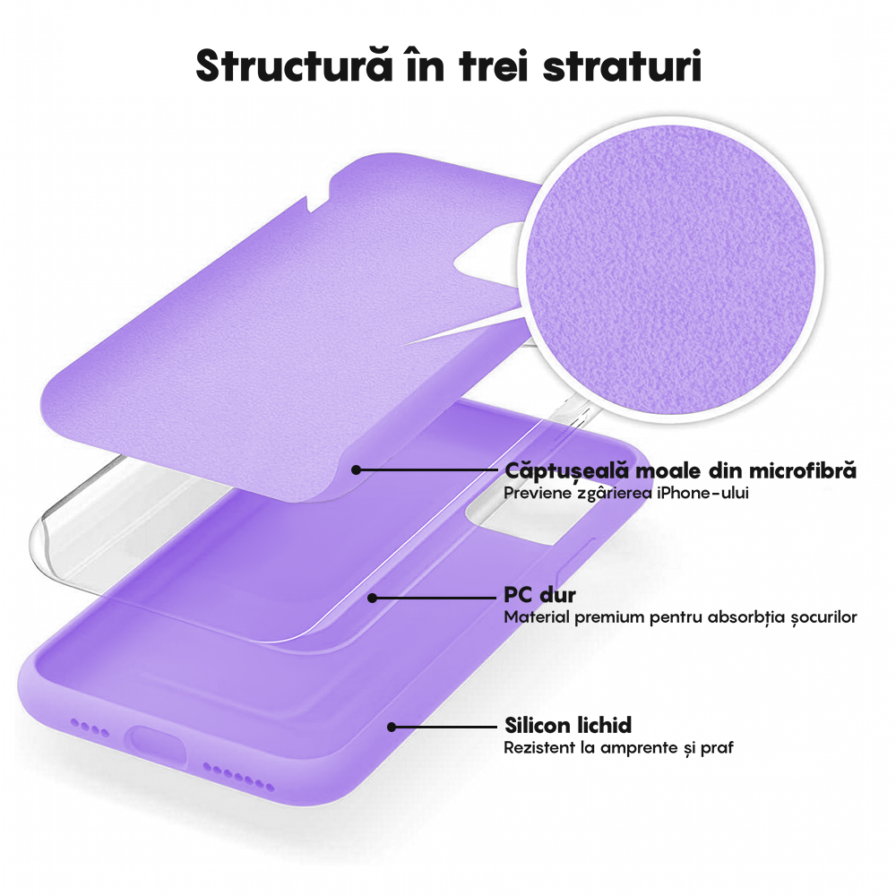 Husa Soft Silicone - iPhone 11 Pro Max - Light Lilac