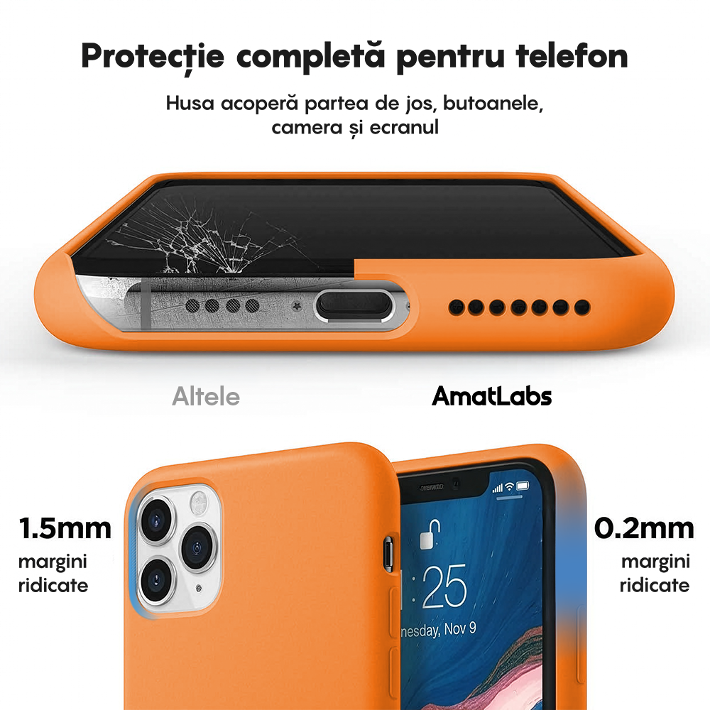 Husa Soft Silicone - iPhone 11 Pro - Nectarine
