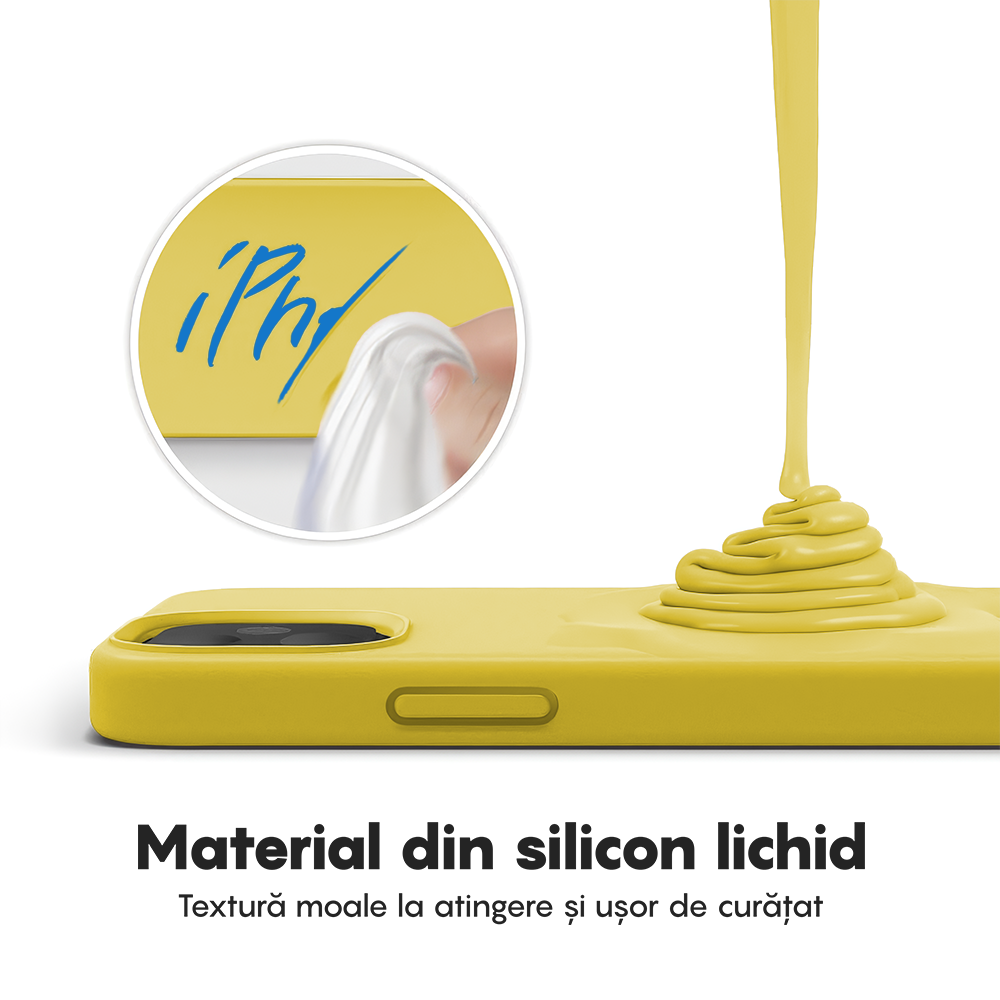 Husa Soft Silicone - iPhone 12/12 Pro - Yellow