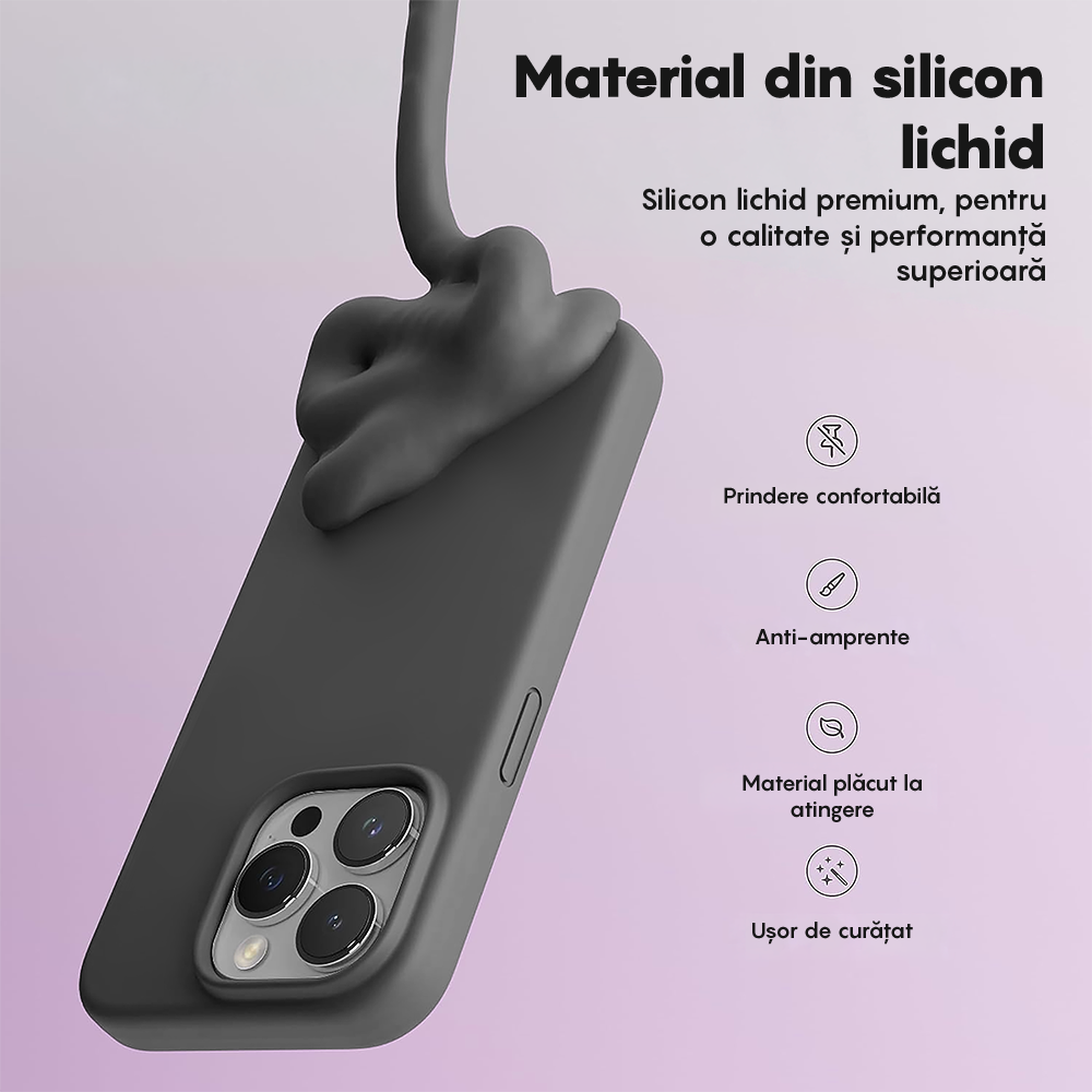 Husa Soft Silicone - iPhone 12 Mini - Dark Gray