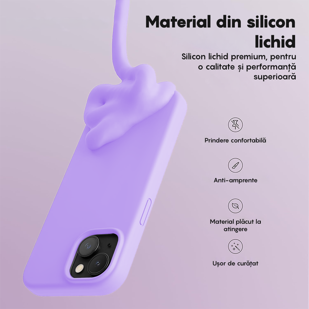 Husa Soft Silicone - iPhone 13 - Light Lilac