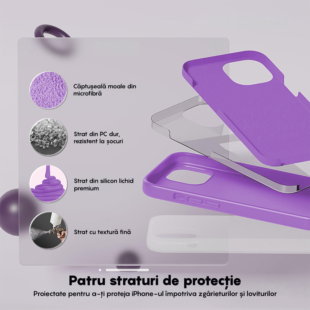 Husa Soft Silicone - iPhone 13 Pro - Light Purple