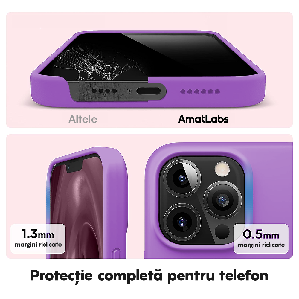 Husa Soft Silicone - iPhone 13 Pro - Light Purple