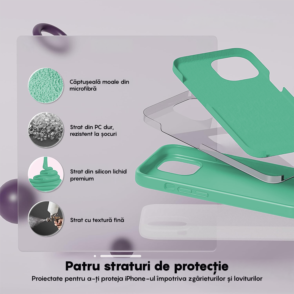 Husa Soft Silicone - iPhone 14 - Webster Green